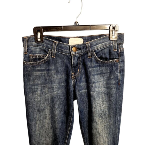 Current Elliott | Women's Blue Distressed Skinny Jeans (Size 25) - Picture 3 of 12